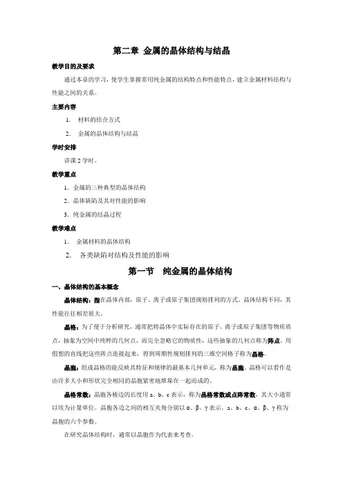 第二章金属的晶体结构与结晶(精)