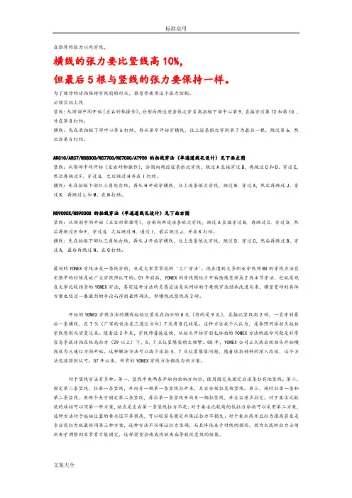 YY及胜利羽毛球拍穿线法(文字及图示) 2