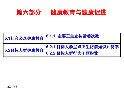 健康教育绩效考核PPT课件