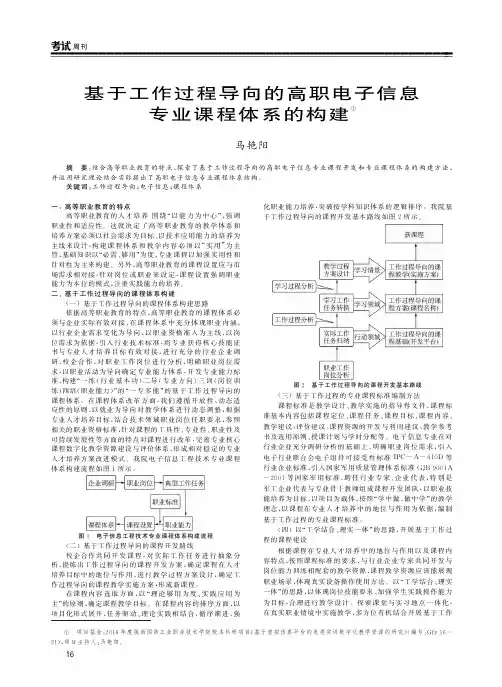 基于工作过程导向的高职电子信息专业课程体系的构建