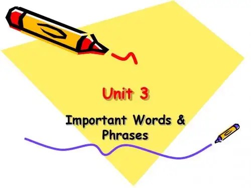 高中英语必修一 unit 3 重点单词