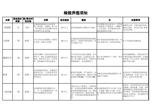 绿植养护