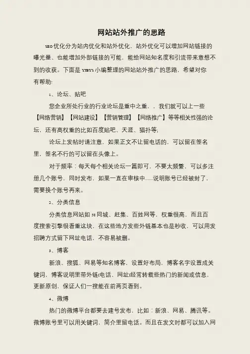 网站站外推广的思路