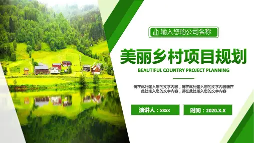 美丽乡村项目规划PPT