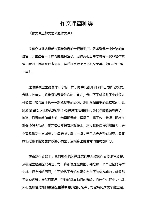 作文课型种类