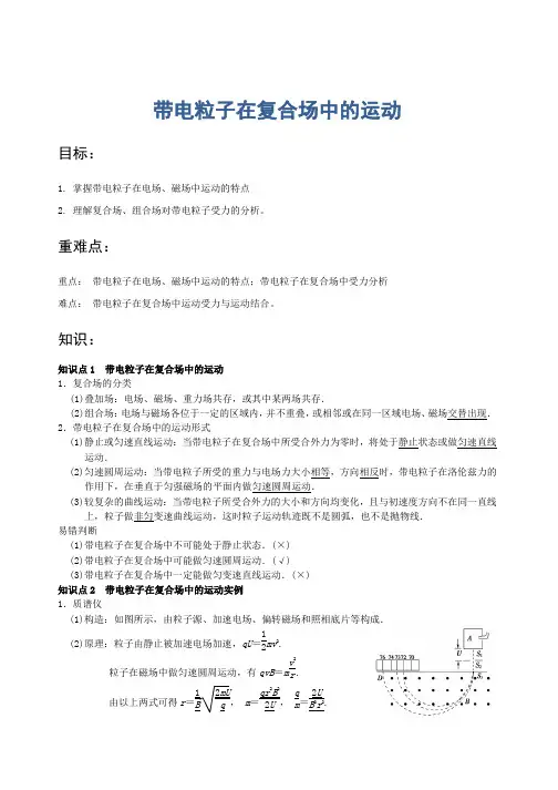 带电粒子在复合场中的运动-高中物理专题(含解析)
