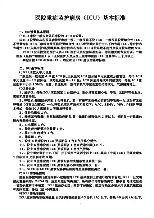 (ICU)基本标准 2