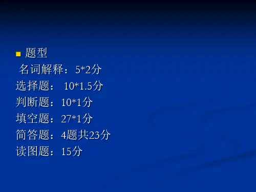 地质学基础复习