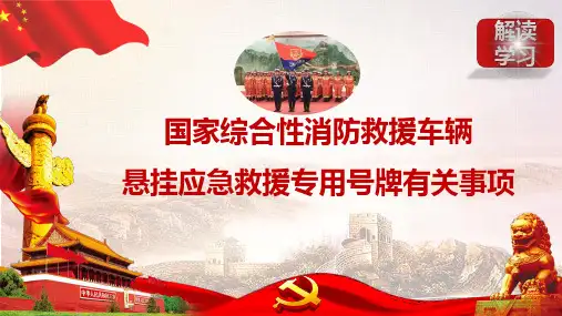 学习解读国家综合性消防救援车辆悬挂应急救援专用号牌有关事项