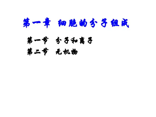 1.1分子和离子-1.2无机物
