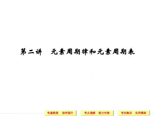 2014高考化学一轮复习第5章-第2讲 元素周期律和元素周期表