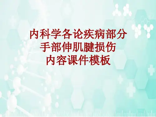 内科学_各论_疾病:手部伸肌腱损伤_课件模板