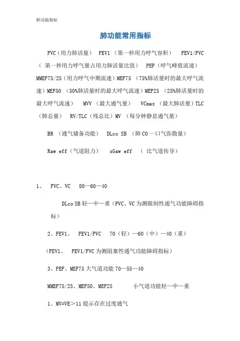 肺功能指标 2