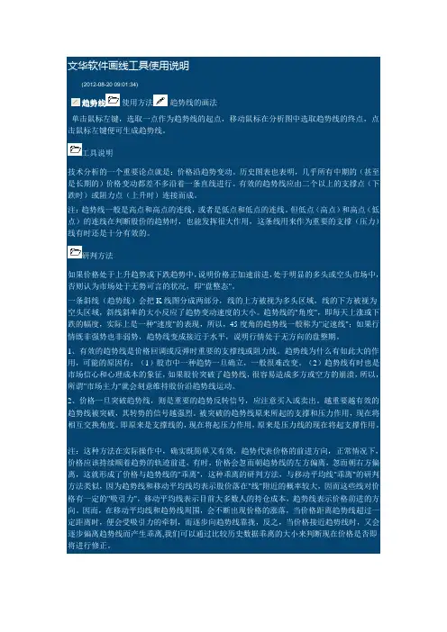 文华软件画线工具使用说明
