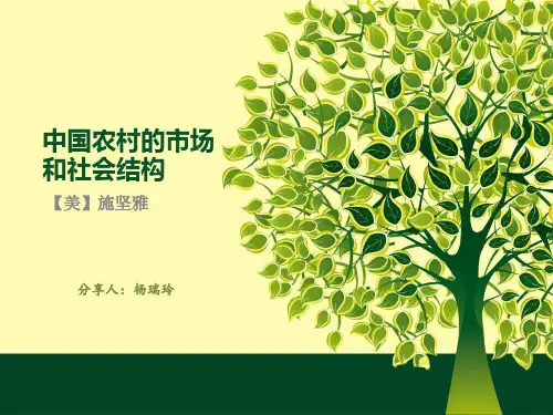 中国农村的市场和社会结构