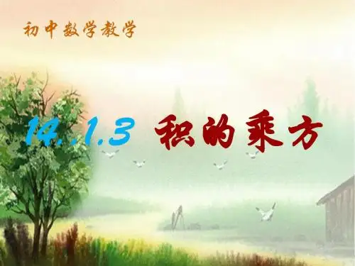 14.1.3积的乘方