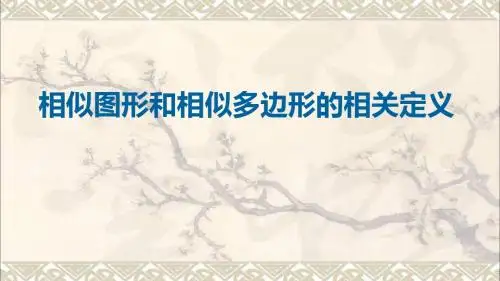 九年级数学上册18《相似形》相似图形和相似多边形的相关定义课件(新版)北京课改版