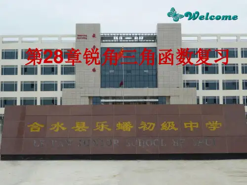 第28章锐角三角函数复习