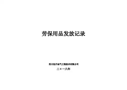 劳动保护及个人防护用品发放记录