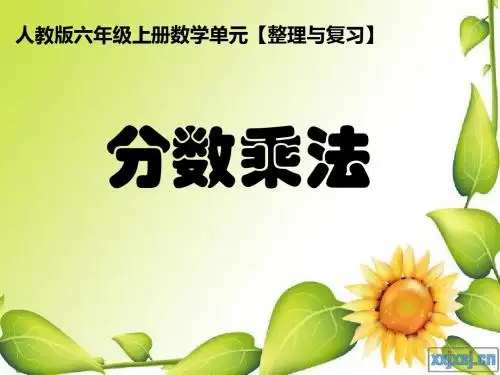 人教版小学六年级上册数学《分数乘法单元整理与复习》