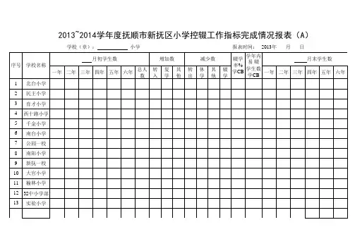 小学报表
