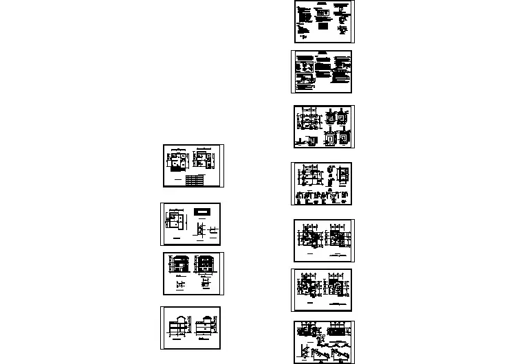 某独栋别墅建筑全套cad施工图纸