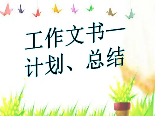 计划总结_应用文写作