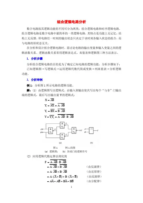 电工电子技术基础知识点详解3-2-1组合逻辑电路分析