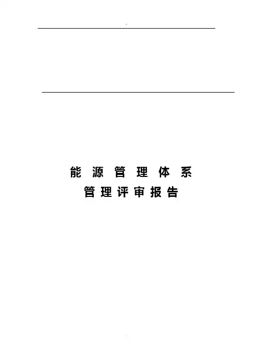 分公司能源管理评审报告