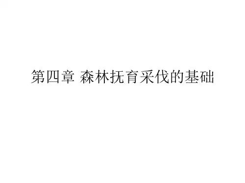 第四章 森林抚育采伐基础