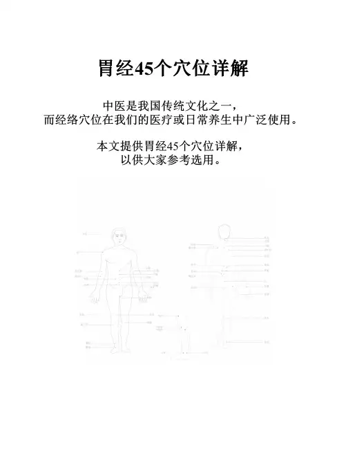 胃经45个穴位详解