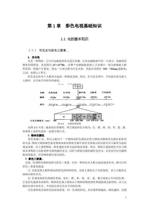 第1章彩色电视基础知识