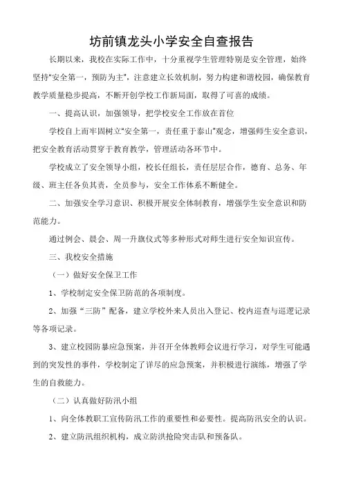 小学安全自查报告