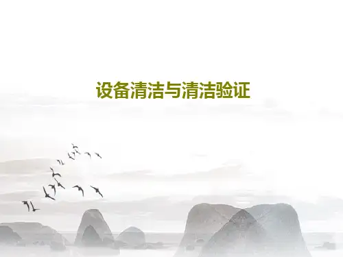 设备清洁与清洁验证共85页文档