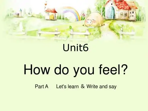 How do you feel A let's learn
