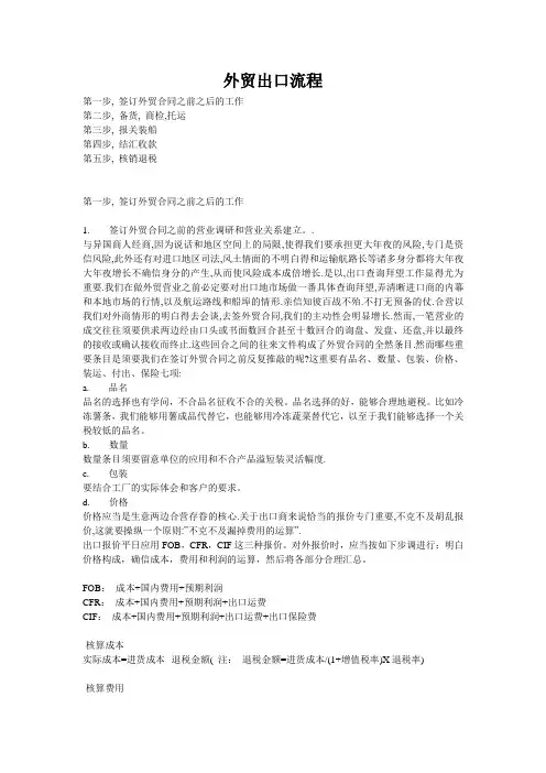 外贸出口流程