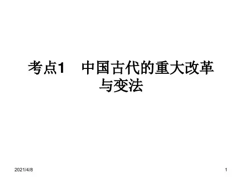 高三历史中国古代的重大改革与变法PPT课件