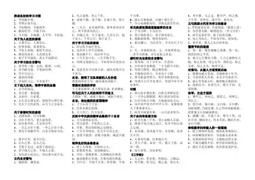 六年级谚语总复习