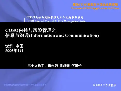 COSO内控与风险管理之三个火枪手版系列之七-信息与沟通