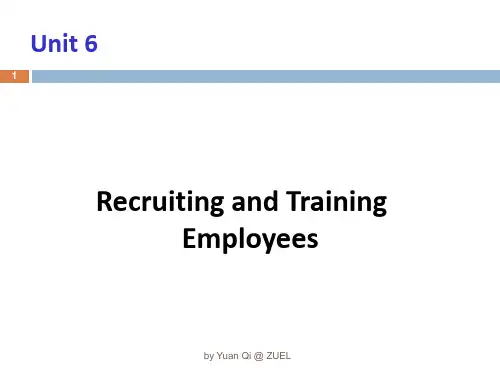 06 Recruiting and Training Employees