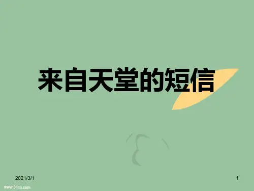 讲故事-课件-来自天堂的短信PPT精品课件