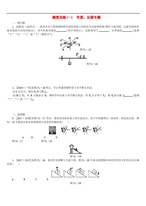 【初中物理】安徽省2018年中考物理题型训练专题复习题(6份) 人教版