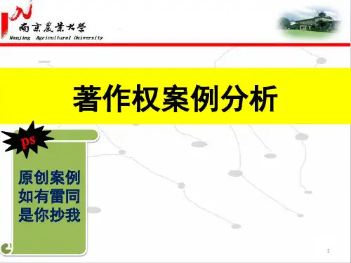 著作权案例分析
