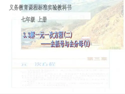 人教版3.3解一元一次方程(二)-去括号[1]