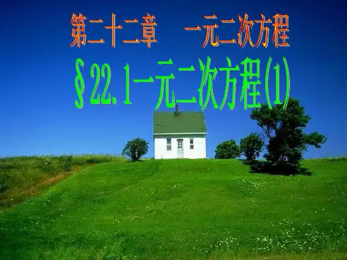22.1一元二次方程(一)PPT课件