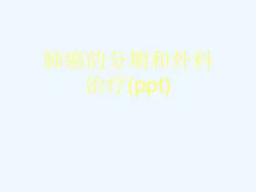 肺癌的分期和外科治疗(ppt)