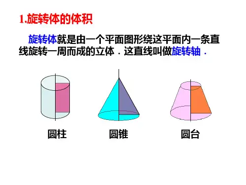 旋转体的体积计算