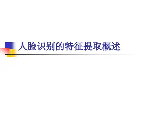 人脸识别的特征提取概论