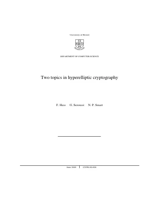 Two topics in hyperelliptic cryptography