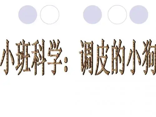 科学:调皮的小狗